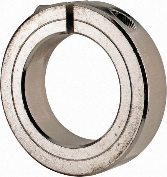Climax Metal Products - 1-3/4" Bore, Stainless Steel, One Piece Clamp Collar - 2-3/4" Outside Diam, 11/16" Wide - Eagle Tool & Supply