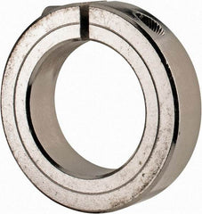 Climax Metal Products - 1-3/4" Bore, Stainless Steel, One Piece Clamp Collar - 2-3/4" Outside Diam, 11/16" Wide - Eagle Tool & Supply