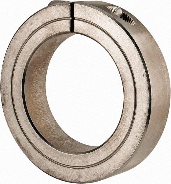 Climax Metal Products - 1-15/16" Bore, Stainless Steel, One Piece Clamp Collar - 3" Outside Diam, 11/16" Wide - Eagle Tool & Supply