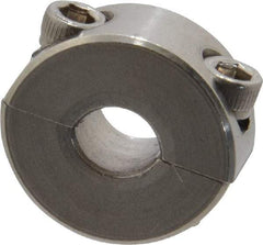 Climax Metal Products - 1/4" Bore, Stainless Steel, Two Piece Shaft Collar - 11/16" Outside Diam, 5/16" Wide - Eagle Tool & Supply