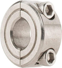 Climax Metal Products - 5/16" Bore, Stainless Steel, Two Piece Shaft Collar - 11/16" Outside Diam, 5/16" Wide - Eagle Tool & Supply