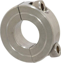 Climax Metal Products - 5/8" Bore, Stainless Steel, Two Piece Shaft Collar - 1-5/16" Outside Diam, 7/16" Wide - Eagle Tool & Supply