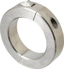 Climax Metal Products - 2" Bore, Stainless Steel, Two Piece Shaft Collar - 3" Outside Diam, 11/16" Wide - Eagle Tool & Supply