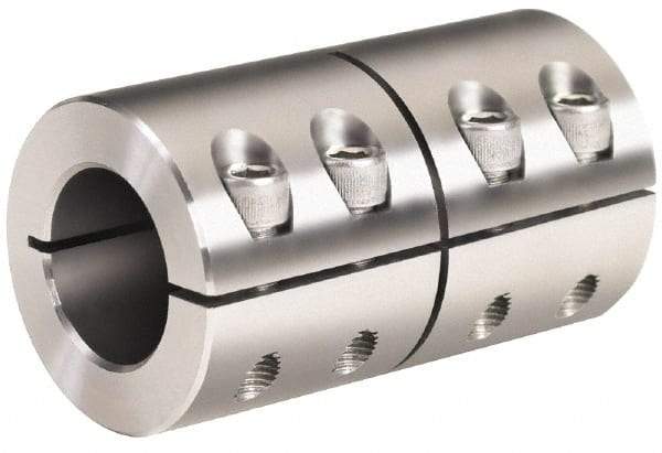 Climax Metal Products - 1" Inside x 1-3/4" Outside Diam, One Piece Split Clamping Collar - 3" Long - Eagle Tool & Supply