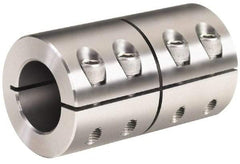 Climax Metal Products - 3/8" Inside x 7/8" Outside Diam, One Piece Split Clamping Collar - 1-3/8" Long - Eagle Tool & Supply