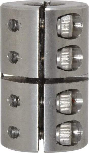 Climax Metal Products - 3/8" Inside x 7/8" Outside Diam, One Piece Split Clamping Collar - 1-3/8" Long - Eagle Tool & Supply