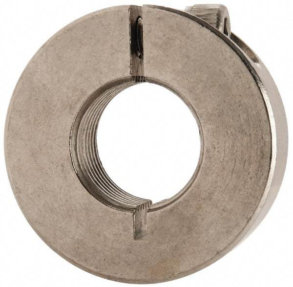 Climax Metal Products - 5/8-18 Thread, Stainless Steel, One Piece Threaded Shaft Collar - 1-5/16" Outside Diam, 7/16" Wide - Eagle Tool & Supply