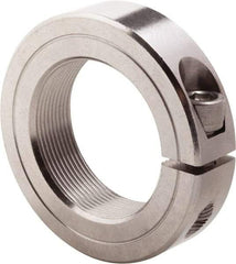 Climax Metal Products - 1-3/4-16 Thread, Stainless Steel, One Piece Threaded Shaft Collar - 2-3/4" Outside Diam, 11/16" Wide - Eagle Tool & Supply