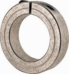 Climax Metal Products - 1-15/16" Bore, Aluminum, One Piece Clamp Collar - 3" Outside Diam, 11/16" Wide - Eagle Tool & Supply