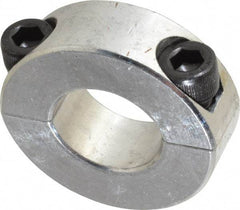 Climax Metal Products - 3/4" Bore, Aluminum, Two Piece Shaft Collar - 1-1/2" Outside Diam, 1/2" Wide - Eagle Tool & Supply