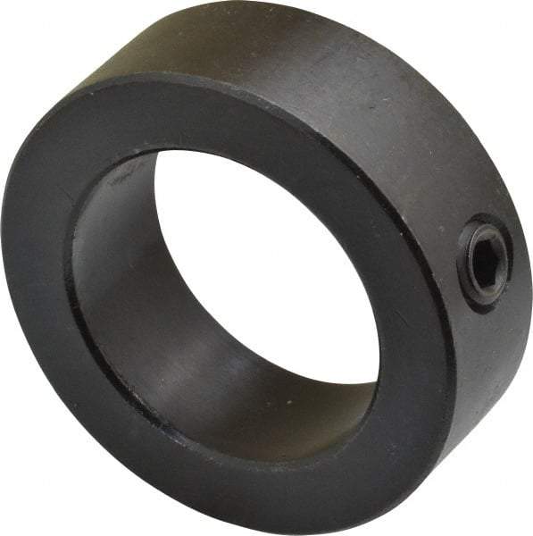 Climax Metal Products - 1-1/2" Bore, Steel, Set Screw Shaft Collar - 2-1/4" Outside Diam, 3/4" Wide - Eagle Tool & Supply