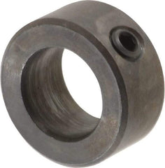 Climax Metal Products - 15mm Bore, Steel, Set Screw Shaft Collar - 1" Outside Diam - Eagle Tool & Supply