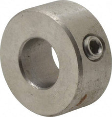 Climax Metal Products - 10mm Bore, Stainless Steel, Set Screw Shaft Collar - 7/8" Outside Diam - Eagle Tool & Supply