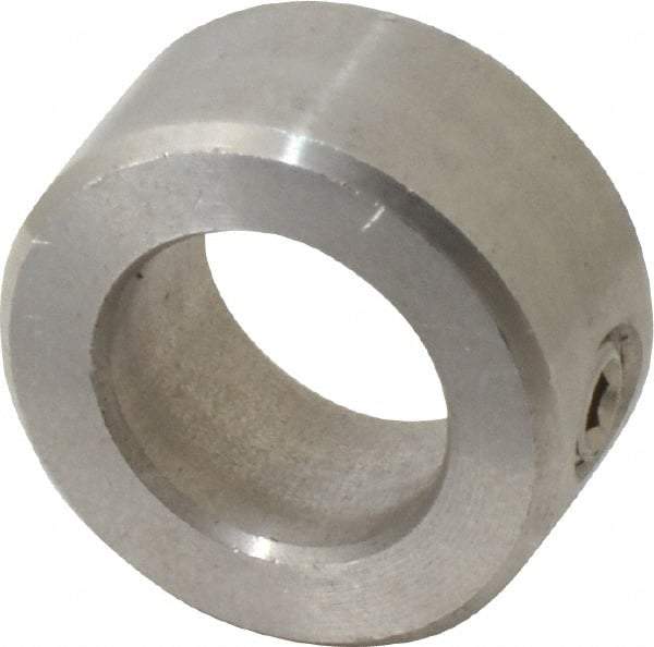 Climax Metal Products - 15mm Bore, Stainless Steel, Set Screw Shaft Collar - 1" Outside Diam - Eagle Tool & Supply