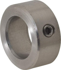 Climax Metal Products - 20mm Bore, Stainless Steel, Set Screw Shaft Collar - 1-1/4" Outside Diam - Eagle Tool & Supply