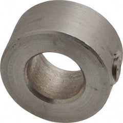 Climax Metal Products - 7/16" Bore, Stainless Steel, Set Screw Shaft Collar - 7/8" Outside Diam, 7/16" Wide - Eagle Tool & Supply