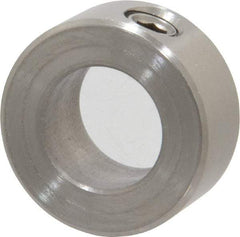 Climax Metal Products - 5/8" Bore, Stainless Steel, Set Screw Shaft Collar - 1-1/8" Outside Diam, 1/2" Wide - Eagle Tool & Supply