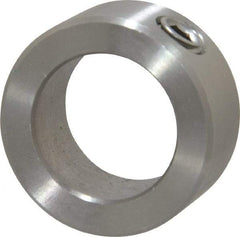 Climax Metal Products - 13/16" Bore, Stainless Steel, Set Screw Shaft Collar - 1-5/16" Outside Diam, 9/16" Wide - Eagle Tool & Supply