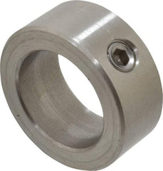 Climax Metal Products - 1" Bore, Stainless Steel, Set Screw Shaft Collar - 1-1/2" Outside Diam, 5/8" Wide - Eagle Tool & Supply