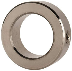 Climax Metal Products - 1-3/8" Bore, Stainless Steel, Set Screw Shaft Collar - 2-1/8" Outside Diam, 3/4" Wide - Eagle Tool & Supply