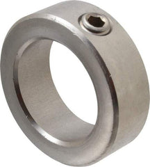 Climax Metal Products - 1-3/4" Bore, Stainless Steel, Set Screw Shaft Collar - 2-5/8" Outside Diam, 7/8" Wide - Eagle Tool & Supply