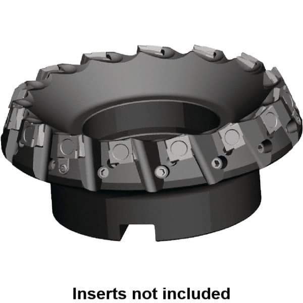 Kennametal - 10" Cut Diam, 2-1/2" Arbor Hole, 5.89mm Max Depth of Cut, 20° Indexable Chamfer & Angle Face Mill - 20 Inserts, SPHX 1205... Insert, Right Hand Cut, 20 Flutes, Series Fix-Perfect - Eagle Tool & Supply