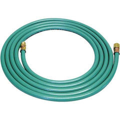 Dynabrade - 8mm ID x 12.7" OD 12' Long Multipurpose Air Hose - Male/Female Ends, 90 Working psi, Green - Eagle Tool & Supply