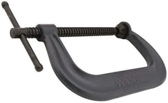 Hargrave - Regular-Duty 8" Max Opening, 4-1/2" Throat Depth, Forged Steel Standard C-Clamp - 6,900 Lb Capacity, 0" Min Opening, Extra Deep Throat - Eagle Tool & Supply