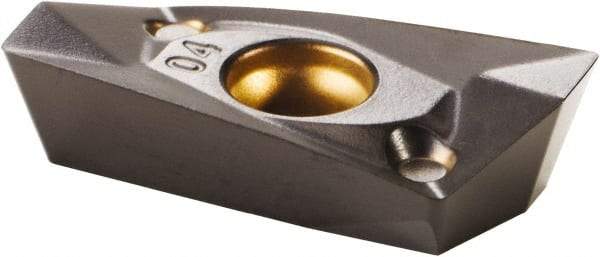 Kennametal - EC1408 Grade KCPM20 Carbide Milling Insert - TiN/MT/TiCN/Al2O3 Finish, 0.1772" Thick, 1/32" Corner Radius - Eagle Tool & Supply