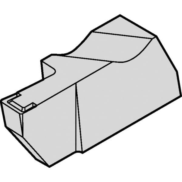 Kennametal - 3M350NGD K Grade KC5025, 3.5mm Cutting Width Carbide Grooving Insert - 6.35mm Max Depth of Cut, Left Hand, 0.32mm Corner Radius, AlTiN Finish - Eagle Tool & Supply