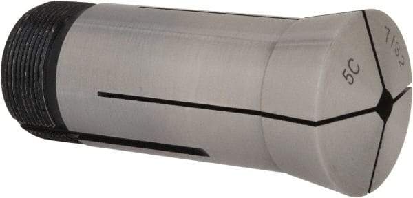 Interstate - 7/32 Inch 5C Square Collet - 3.28" Overall Length, 1.041-24 Internal Thread Size, Steel, 0.0032 Inch TIR - Exact Industrial Supply
