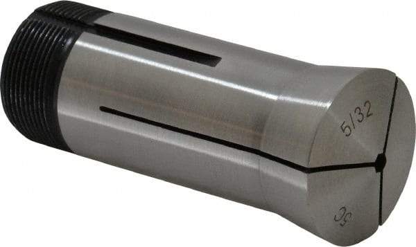 Interstate - 5/32 Inch 5C Hex Collet - 3.28" Overall Length, 1.041-24 Internal Thread Size, Steel, 0.0032 Inch TIR - Exact Industrial Supply