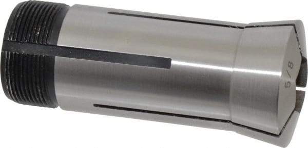 Interstate - 5/8 Inch 5C Hex Collet - 3.28" Overall Length, 1.041-24 Internal Thread Size, Steel, 0.0039 Inch TIR - Exact Industrial Supply