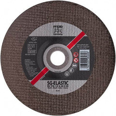 PFERD - 46 Grit, 4-1/2" Wheel Diam, 1/8" Wheel Thickness, Type 27 Depressed Center Wheel - Aluminum Oxide - Eagle Tool & Supply