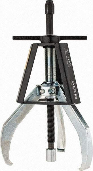 Posi Lock Puller - 7" Spread, 10 Ton Capacity, Puller - 6" Reach, 13" Long, For Bearings, Gears & Pulleys - Eagle Tool & Supply