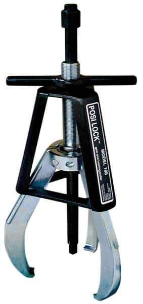 Posi Lock Puller - 12" Spread, 17 Ton Capacity, Puller - 8" Reach, 16-1/4" Long, For Bearings, Gears & Pulleys - Eagle Tool & Supply