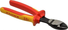 Knipex - 8" OAL, 5/32" Capacity, Diagonal Cutter - 7/8" Jaw Length x 1-1/8" Jaw Width - Eagle Tool & Supply