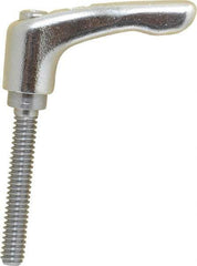 KIPP - 1/4-20, 10mm Hub Diam, Stainless Steel Threaded Stud Adjustable Clamping Handle - 40mm Stud Length, 47mm OAL, 31mm High - Eagle Tool & Supply