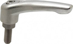 KIPP - 5/16-18, 17/32" Hub Diam, Stainless Steel Threaded Stud Adjustable Clamping Handle - 20mm Stud Length, 74.5mm OAL, 42.5mm High - Eagle Tool & Supply
