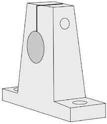 Thomson Industries - 30mm Diam, Malleable Iron Alloy Shaft Support - Plain Shafting - Eagle Tool & Supply