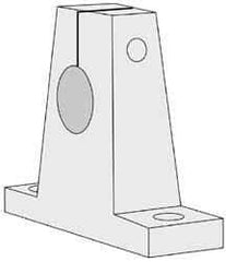 Thomson Industries - 25mm Diam, Malleable Iron Alloy Shaft Support - Plain Shafting - Eagle Tool & Supply