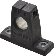 Thomson Industries - 1/2" Diam, Malleable Iron Alloy Shaft Support - Plain Shafting - Eagle Tool & Supply