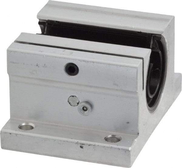 Thomson Industries - 1/2" Inside Diam, 180/360 Lbs. Dynamic Capacity, Open Single Pillow Block Linear Bearing - 1.13" Overall Height x 2" Overall Width - Eagle Tool & Supply