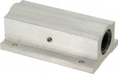 Thomson Industries - 1/2" Inside Diam, 255/510 Lbs. Dynamic Capacity, Closed Twin Pillow Block Linear Bearing - 1-1/4" Overall Height x 2" Overall Width - Eagle Tool & Supply