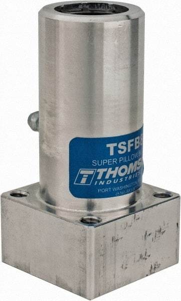 Thomson Industries - 1-3/4" Inside Diam, 1130/2260 Lbs. Dynamic Capacity, Twin Flanged Pillow Block Linear Bearing - 2.38" Overall Width - Eagle Tool & Supply