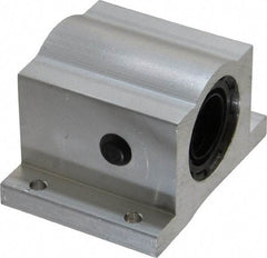 Thomson Industries - 3/4" Inside Diam, 1130/2260 Lbs. Dynamic Capacity, Closed Single Pillow Block Linear Bearing - 1-3/4" Overall Height x 2-3/4" Overall Width - Eagle Tool & Supply