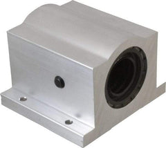 Thomson Industries - 1-1/4" Inside Diam, 2350/4700 Lbs. Dynamic Capacity, Closed Single Pillow Block Linear Bearing - 2.81" Overall Height x 4" Overall Width - Eagle Tool & Supply