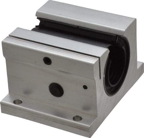 Thomson Industries - 1" Inside Diam, 1900/3800 Lbs. Dynamic Capacity, Open Single Pillow Block Linear Bearing - 2" Overall Height x 3-1/4" Overall Width - Eagle Tool & Supply