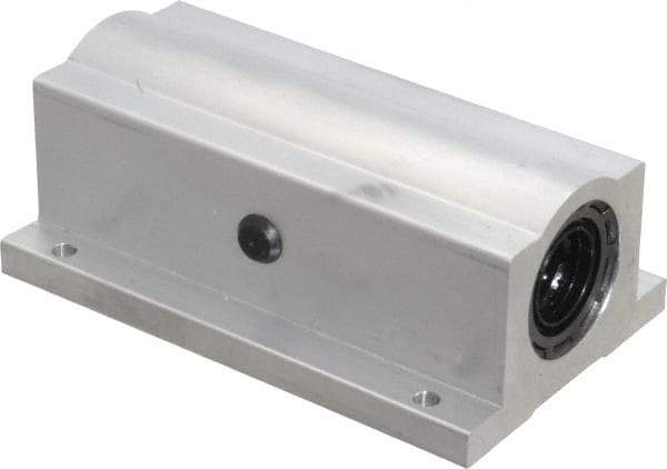 Thomson Industries - 3/4" Inside Diam, 1130/2260 Lbs. Dynamic Capacity, Closed Twin Pillow Block Linear Bearing - 1-3/4" Overall Height x 2-3/4" Overall Width - Eagle Tool & Supply