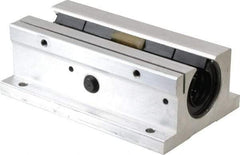 Thomson Industries - 3/4" Inside Diam, 1130/2260 Lbs. Dynamic Capacity, Open Twin Pillow Block Linear Bearing - 1.56" Overall Height x 2-3/4" Overall Width - Eagle Tool & Supply